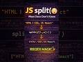 JavaScript split() is easy...But split () With RegEx?That's where real developers level upWatch ..