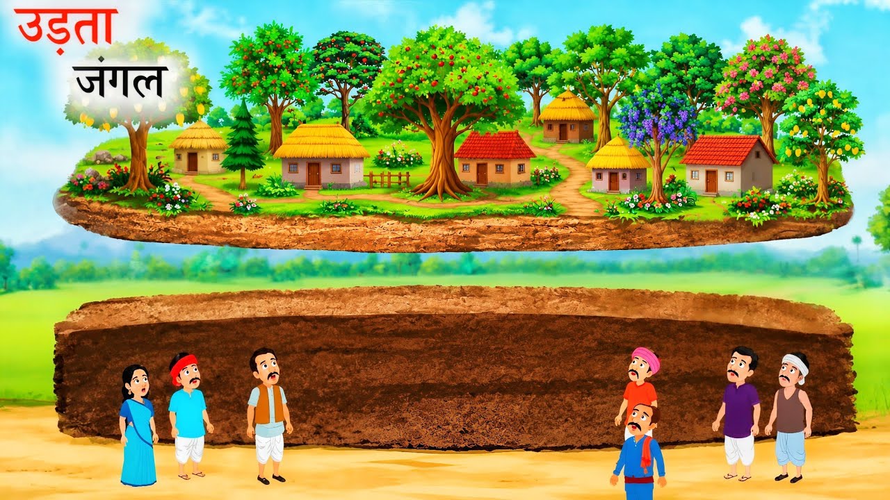 उड़ता हुआ जंगल | Flying Jungle | hindi stories | कार्टून |Hindi kahaniya | ek gaon ki kahani