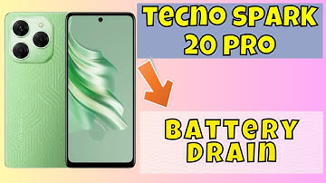 Battery Drain Tecno Spark 20 Pro || How to show Battery Drain settings issue Fix