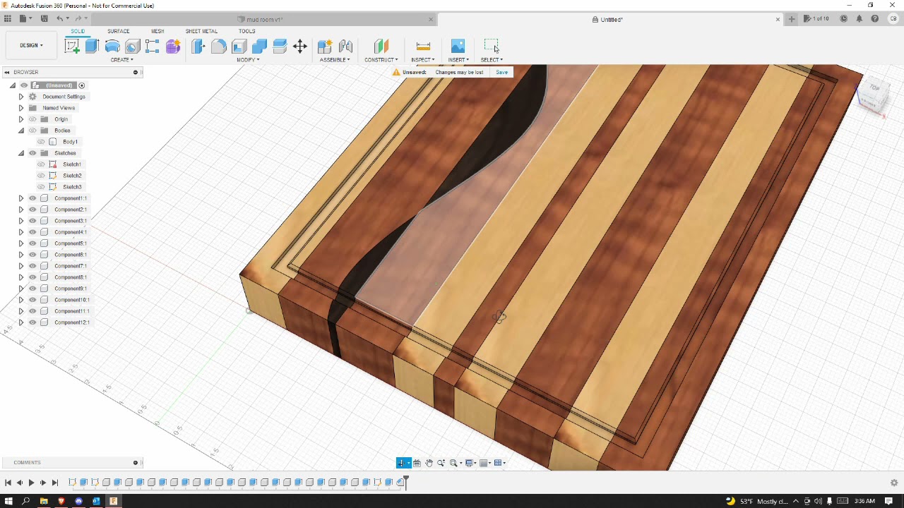 Cutting board design - YouTube