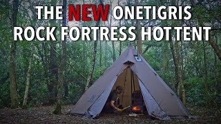 is it good ! Rock fortress stove tent camping in a forest woodland cooking