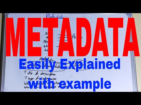 Video: Kas ir metadati Java ar piemēru?