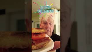 I TRY HECK SAUSAGE  RASHES ON A WARBURTONS  MUFFINS  # FOOD