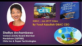 Verizon's Board Interview Shellye Archambeau. Chairs dialogue for CES, WEF DAVOS, ESG AUM by BuySide