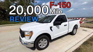 Review of 2021 F150 XL 3.3L Single Cab 20,000 Mile Review + NEW Rough Country floor mats installed