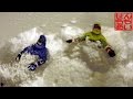 雪遊びとソリ遊びをするせんもも Playing In The Snow