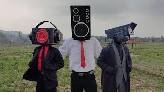 Cosplay Big speakerman, Dark speakerman dan Black kameraman | dari kardus bekas