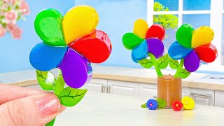 🍭 Tasty Miniature Flower Lollipop Candy Making | Fancy Miniature Rainbow Dessert Recipe Ideas