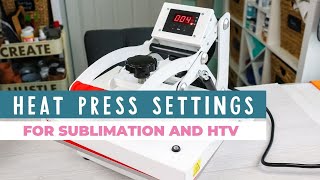 Heat Press Temperature Guide: Sublimation and HTV