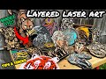 Layered laser art mandala style and more tutorials tips and ideas