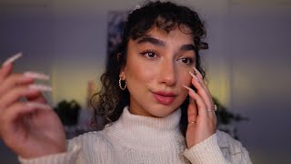 ASMR • super SLOW inaudible whispers for sleep (with face tracing)