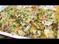 Creamy Garlic Butter Chicken and Mushroom Casserole - Easy Chicken and Mushroom Recipe