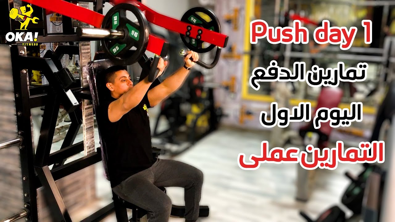 Push day 1 | تمارين الدفع | اليوم الاول | التمارين عملى