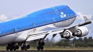Boeing 747, 767, 777 - KLM, Delta, Arkefly TAKE OFF at Amsterdam Schiphol Airport (PW Archive)