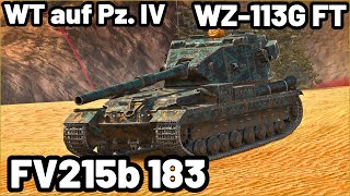 : FV215b 183, WT auf Pz. IV & WZ-113G FT | WOT Blitz Pro Replays