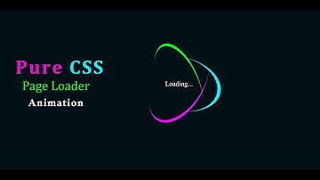 Page Loader in HTML: How to make Animated Page Loader using HTML CSS | CSS Spinner Animation