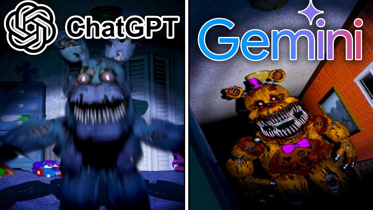 ChatGPT vs GEMINI Criando FNAF 4 do ZERO!