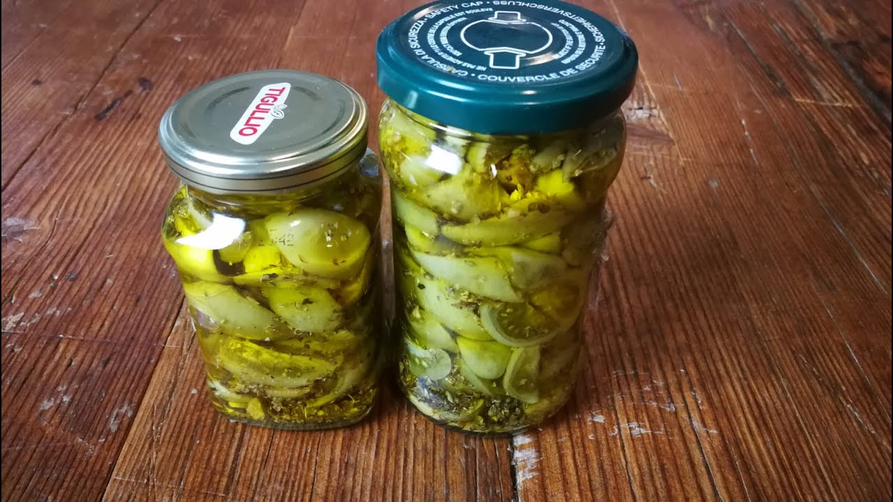 Зеленые помидоры в масле