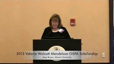 2013 VWM Scholarship Winner (Amy Bruno, Miami Univ...