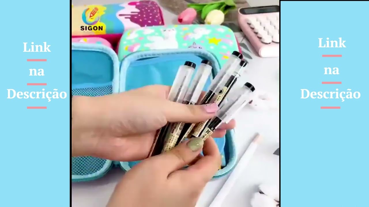 Estojo Unicórnio - Materiais Legais e Baratos