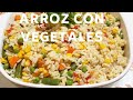 Como hacer arroz con vegetales 🥰 súper delicioso