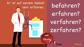 Learn German | Common Mistakes in German | erfahren? befahren? verfahren? zerfahren? | B2 | C1