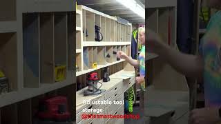 Adjustable tool storage in the Smart Woodshop