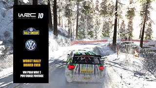 Slowest Rally Driver in the WORLD! Scene 3 - VW POLO WRC 2 SPEC - Rally Sweden Footage | WRC 10
