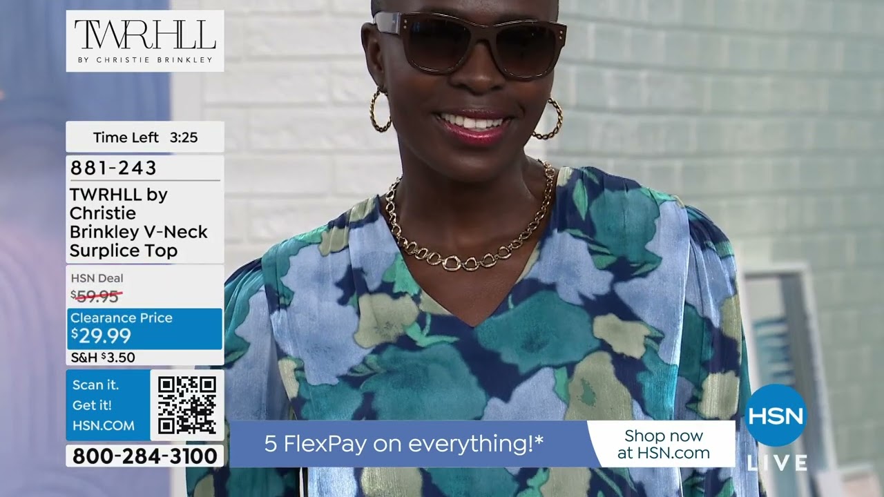 TWRHLL by Christie Brinkley VNeck Surplice Top - YouTube