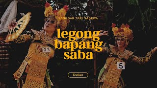 Legong Bapang Saba | Traditional Balinese Dance Performance