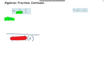 Algebraic Fractions Lesson 2