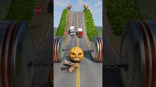 Cars &amp; Transport Vans vs Chained Hydraulic Crush - BeamNG.drive