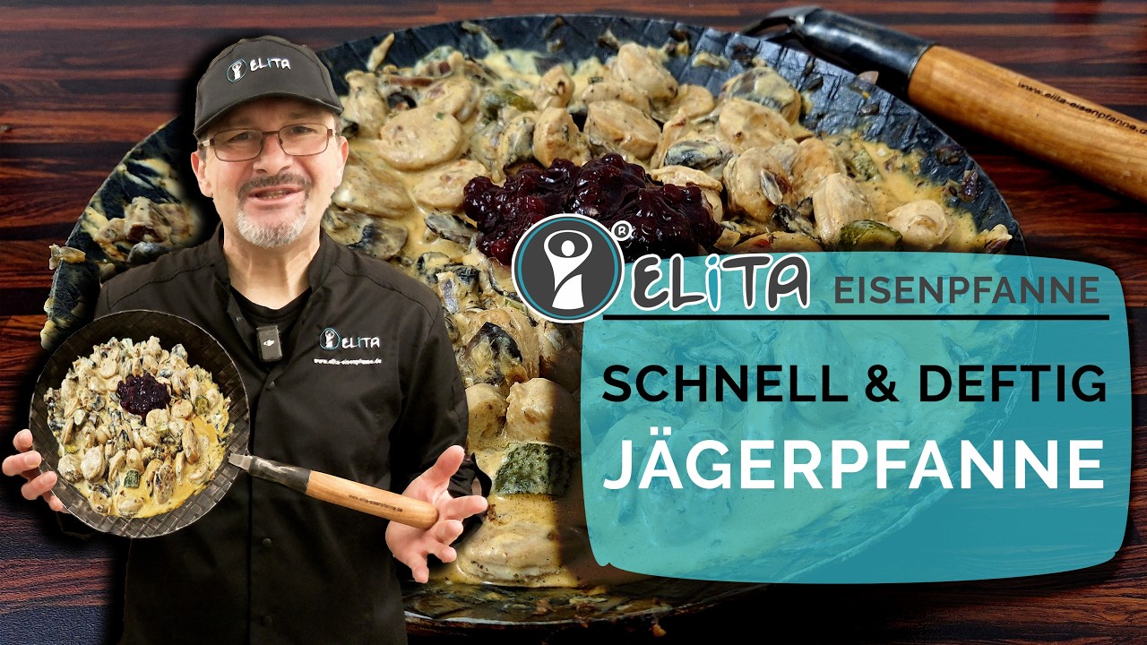 Herzhafte Jägerpfanne in der ELITA EISENPFANNE