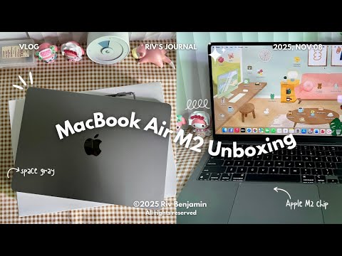 Apple MacBook Air M2 (Space Gray) | Aesthetic Unboxing 📦✨ - YouTube