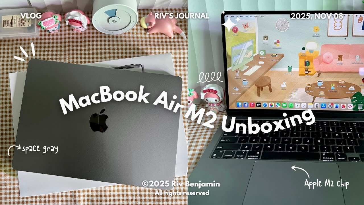 Apple MacBook Air M2 (Space Gray) | Aesthetic Unboxing 📦✨ - YouTube