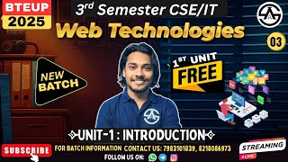 Web Technologies Polytechnic 3rd Semester | Unit-1 Web Development Introduction | New Course 2025-26