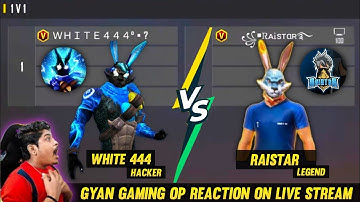 RAISTAR VS WHITE 444 || 1V1 INDIA ONE TAP KING VS MENA ONE TAP KING GYAN GAMING OP REACTION