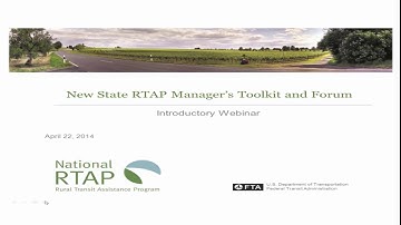 National RTAP Webinar: State RTAP Manager