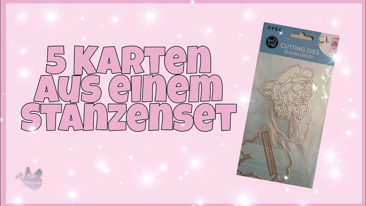 💕 5 Karten aus einem Stanzset 💕 von Action - YouTube