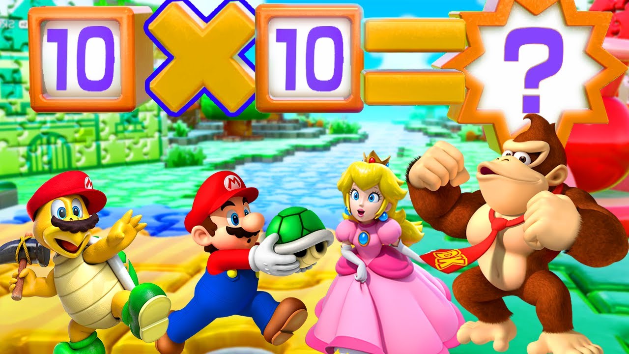 Super Mario Party Minigames - Mario and Hammer Bro VS Peach and Donkey Kong