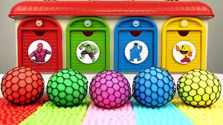 Satisfying Garage ASMR | Oddly Making 6 Funny Squishing Clay Balls Transformation Doors Garage ASMR