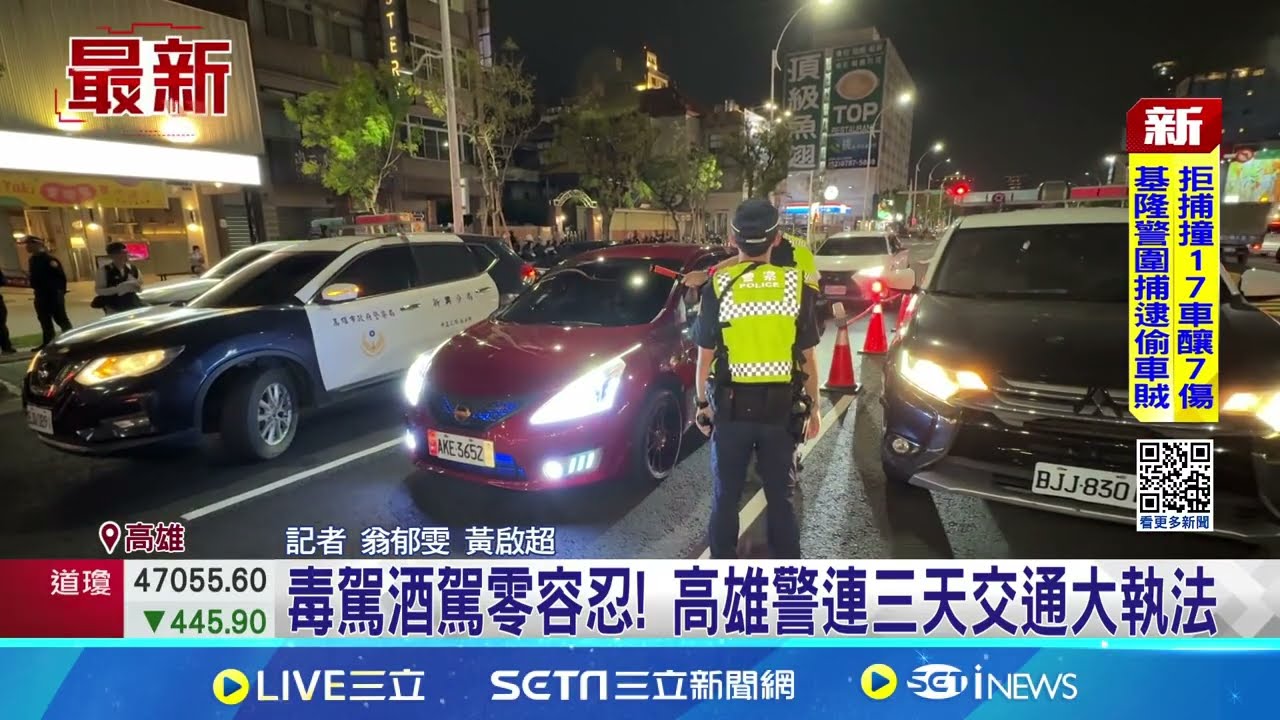 毒駕酒駕零容忍! 高雄警連三天交通大執法│記者 翁郁雯 黃啟超│新聞一把抓 20260309│三立新聞台