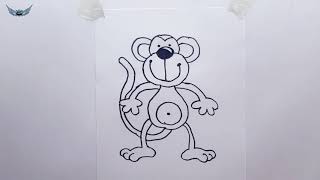 Maymun nasıl Çizilir? adım adım kolay çizim