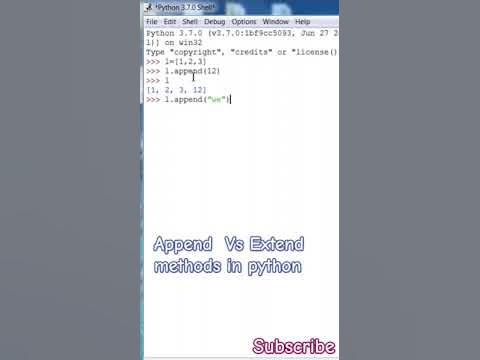 Difference between append and extend methods on list in python #coding ... image.