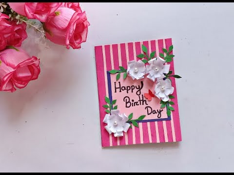 Beautiful Handmade Birthday card idea - YouTube