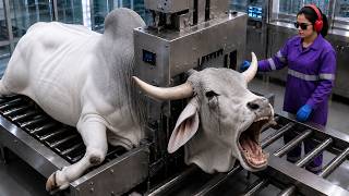 Inside the White Grey Brahman Bull Horn Processing Factory | From Raw Horns to Luxury Products