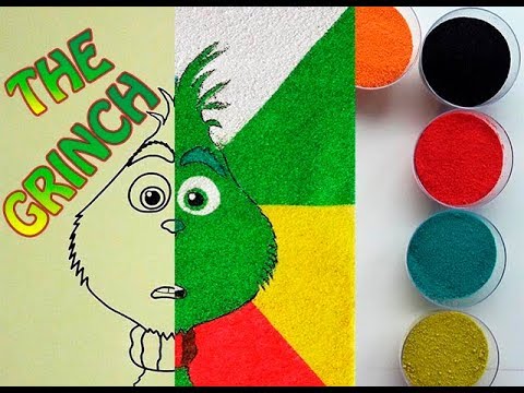 COMO PINTAR CON ARENA GRINCH 2018👉🏼El que se Robó la Navidad(Veánlo)🎄SandArt Painting Grinch-GoFu