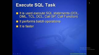 MSBI ( SSIS 04 ) Session 24 Control Flow Tasks Part1