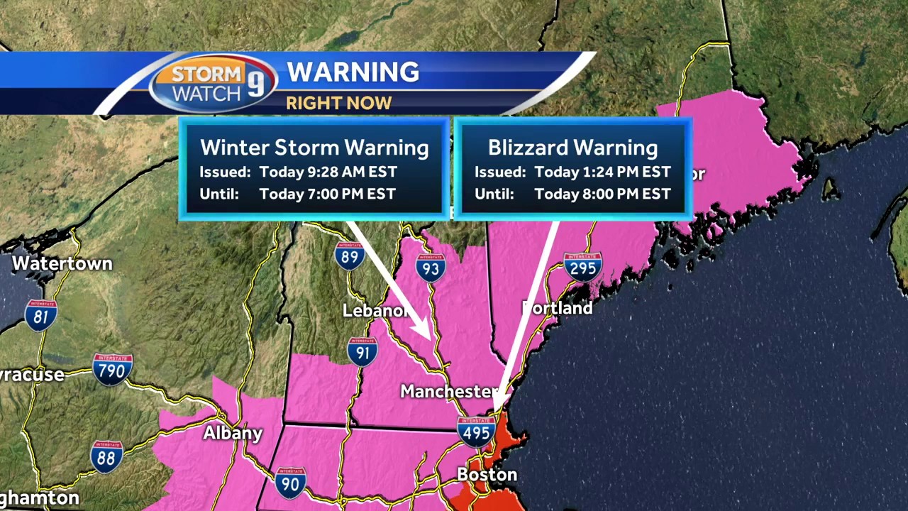 Watch: Heavy snow bands continue to pass through NH - YouTube