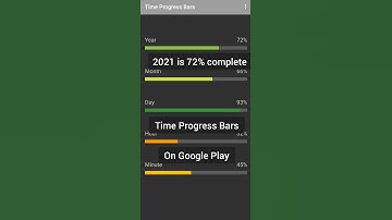 2021 is 72% complete! Time Progress Bars app for Android